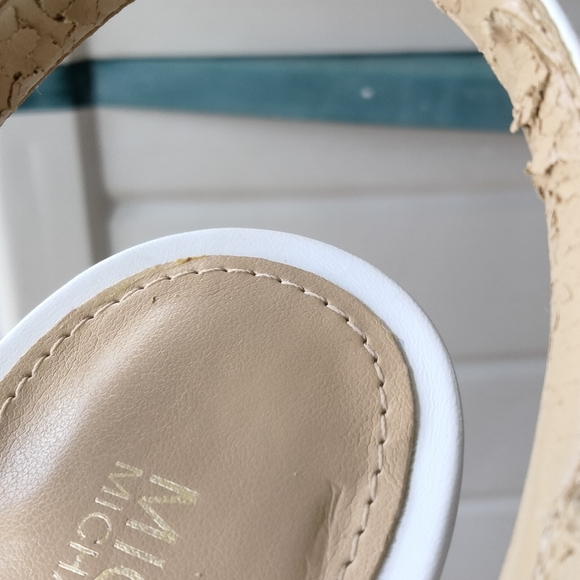 MICHAEL Michael Kors DALLAS White Cork Platform Sandals with Ankle Strap - Picture 5 of 5